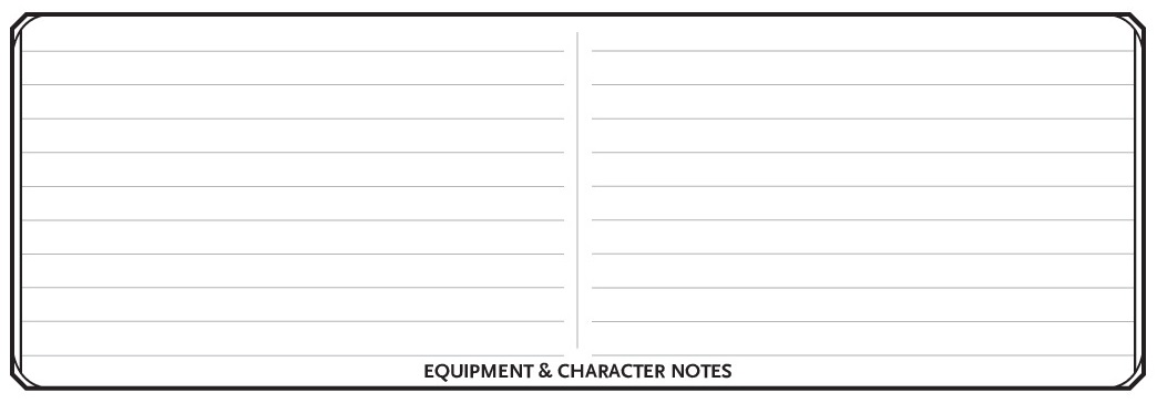 bottom right section of Character Sheet